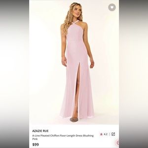 Azazie bridesmaids dress worn once Size A4 Blushing Pink Color!